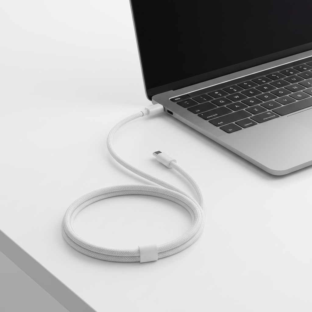 Cable with Laptop - Both Ends Visible