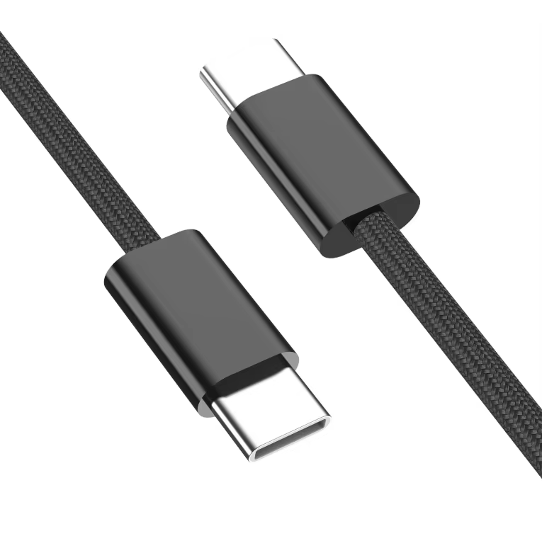 Braided USB-C to C Cable 3A/5A 60W/100W – Midnight Black